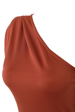 Tarc?n Asimetrik Yakal? Alttan C?tc?tl? Esnek Orme Body TWOSS22BD00014