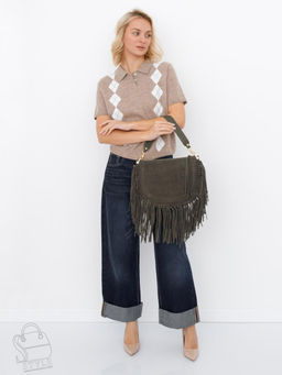 Сумка женская кожаная 990230NN gray Natale Navetta в Новосибирске