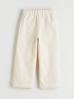 Fiyonk Detayl? K?z ?ocuk Gabardin Pantolon