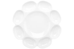 Тарелка д/фарш. яиц 23*23*1,5 см Айсберг + бамбук. подставка - Elan gallery фото 7