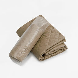 Покрывало 140х215см, бежевый, синтепон 100г/м, микрофибра 80г/м, 100% полиэстер - Vesta фото 3