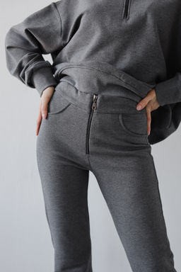 Брюки-клеш женские Pike, темный меланж - Inzibe фото 3