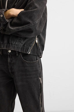 FLARE FIT JEANS WITH ZIPS - Zara фото 5