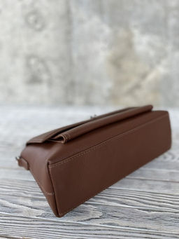 Женская кожаная сумка через плечо 8219 Кофе - Sergio valentini фото 4