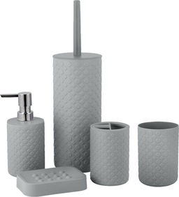 Комплект WC Plast Team STOCKHOLM (подставка + ёршик) серый шторм PT502110025