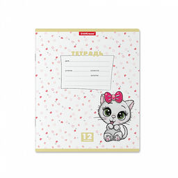 Цена за 10 шт. Тетрадь школьная ученическая ErichKrause Веселые зверята, 12 листов, клетка (в плёнке по 10 шт.)_MIX-PACK фото 16