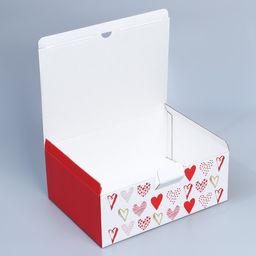 Коробка подарочная сборная, упаковка, «Люблю», 26×19×10 см