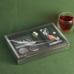 Подарочный набор Only for man: крем-мед с апельсином и хлопком, орехи в шоколадной глазури 70 г, чай чёрный, ложка - Фабрика счастья фото 17