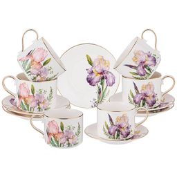 Чайный набор Lefard Irises на 6 персон 12 предметов 300 мл