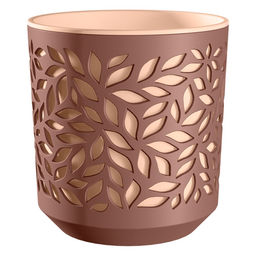 Кашпо Leaves (1,25л.) Цв. Мокачино/Пудра (КШ-2083) /ВМС/  фото 2