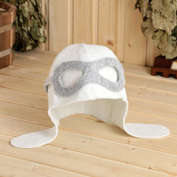 Шапка для бани и сауны «Пилот», полиэфир 70%, шерсть 30%, «Добропаровъ»