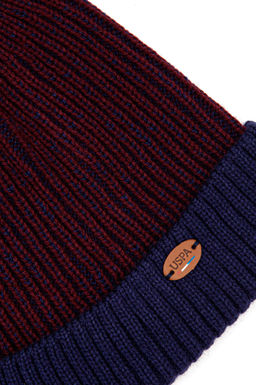 Мужской бордовый красный берет Неожиданная скидка в корзине - U.s. polo assn фото 3