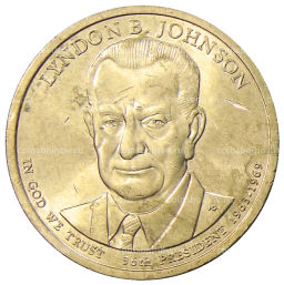 Монета 1 доллар 2015 года P Линдон Джонсон 36-й президент США
