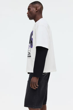 Camiseta con estampado Oversized Fit - H&m фото 7