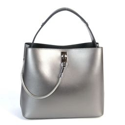 Женская кожаная сумка 8703-220 Лайт Грей
