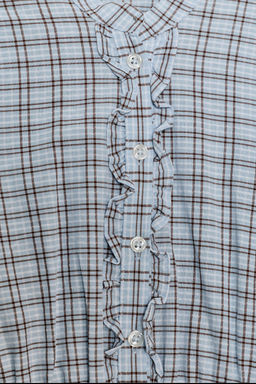 SHORT CHECKED RUFFLED DRESS - Zara фото 5