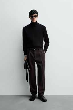 100% WOOL PLEATED TROUSERS - Zara фото 8