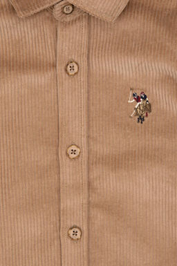 Рубашка светло-коричневого цвета с длинным рукавом для мальчика Неожиданная скидка в корзине - U.s. polo assn фото 3