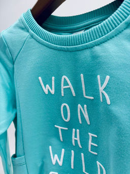 Костюм для девочки с брюками 2227 бирюзовый - Mini maxi фото 6