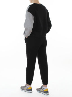 3412/3413 BLACK Костюм спортивный утепленный женский (95% хлопок, 5% эластан)
