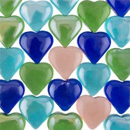 Blumentag GLG-07 МАРБЛС камни стеклянные 6 х 340 г 10 г №02 сердце 26x27 мм