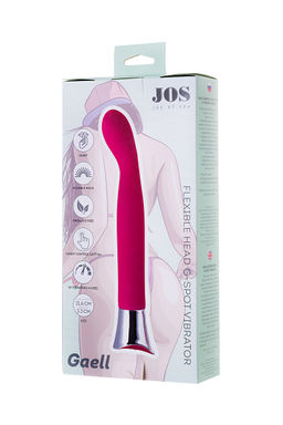 Стимулятор для точки G с гибкой головкой JOS GAELL, силикон, розовый, 21,6 см  фото 6