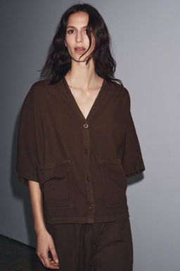 RELAXED SHIRT ZW COLLECTION - Zara фото 8