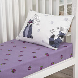 Енотики Детский/Пододеяльник: 1 шт. - 147*112; Простыня: 1 шт. - 150*110; Наволочка: 1 шт. - 40*60; Поплин ясельный - Артпостелька фото 4