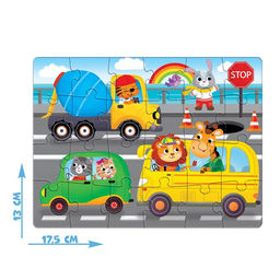 Цена за 4 шт. Пазл «В городе», 24 элемента