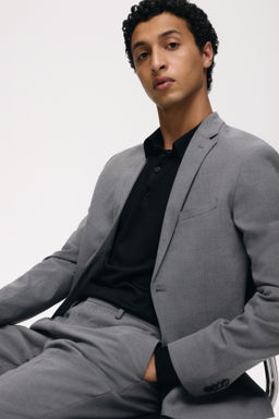 Slim Fit Single-breasted jacket - H&m фото 4