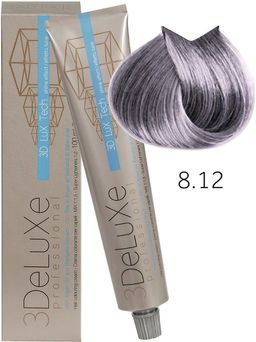 8.12 Крем-краска для волос 3DELUXE PROFESSIONAL СВЕТЛЫЙ БЛОНДИН ПЕПЕЛЬНО-ПЕРЛАМУТРОВЫЙ