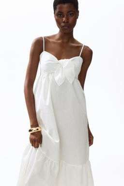 Vestido escalonado con nudo decorativo - H&m фото 3