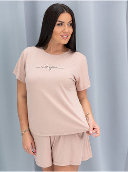 Пижама "Деликатность" бежевый с шортами
