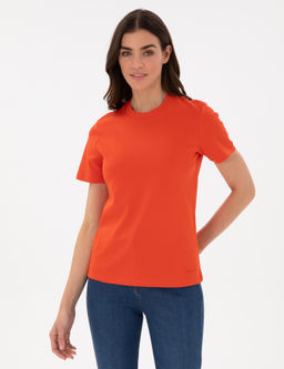 K_rm_z_ Bisiklet Yaka Basic Ti__rt