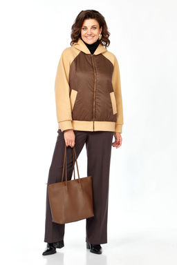 Куртка LADY SECRET 9011 беж + шоколад