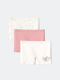 Bask?l? K?z ?ocuk Boxer 3l?