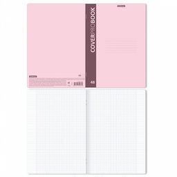 Цена за 6 шт. Тетрадь общая ученическая с пластиковой обложкой на скобе ErichKrause CoverProBook matt, Pastel, розовый, А4, 48 листов, клетка фото 3