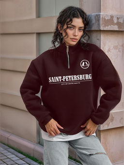 Толстовка женская с зип-воротником Saint Petersburg