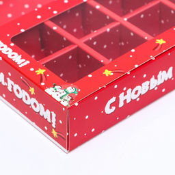 Цена за 5 шт. Коробка для 8 конфет + шоколад Снеговички подарочная новогодняя упаковка, 17.7?17.85?3.85 см - Simaland фото 15