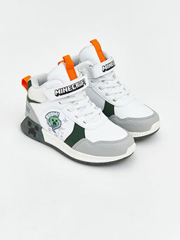 Minecraft Bask?l? Ba?c?k ve C?rt C?rtl? Erkek Bebek Spor Ayakkab?