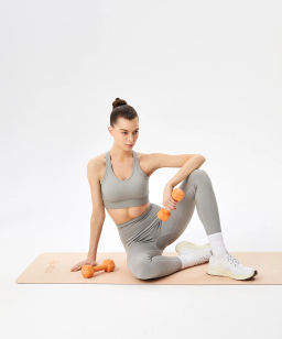 Гантель неопреновая STARFIT DB-201 2 кг, оранжевый пастель  фото 5