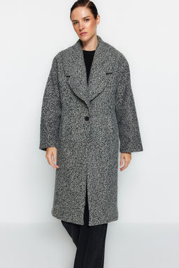 Trendyolmilla Antrasit Uzun Yunlu Oversize Kase Kaban TWOAW23KB00168  фото 4