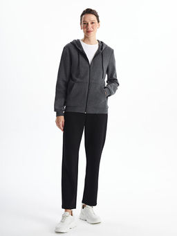 Kap??onlu Kad?n Fermuarl? Sweatshirt