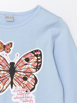 Bisiklet Yaka K?z ?ocuk Ti??rt - Waikiki фото 2