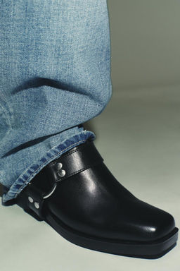 LEATHER BIKER CLOGS - Zara фото 2