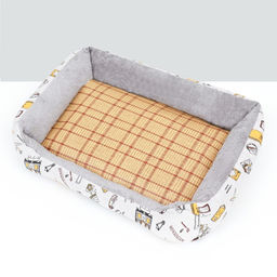 Лежанка для животных, двухсторонняя подушка, 60 х 45 х 15 см, серо-белая - Simaland фото 4