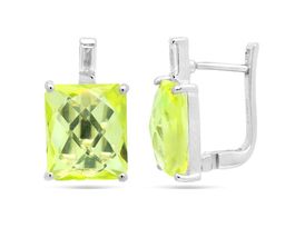 Серьги из серебра лимонный топаз, Мода