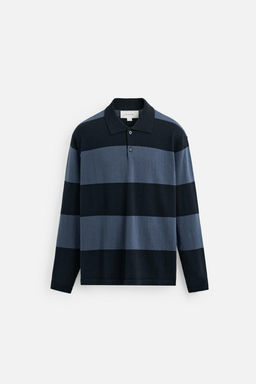 STRIPED KNIT POLO SHIRT - Zara фото 14