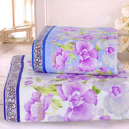 "Япония-2030" Полотенце махровое 34х78см, плотность 300гр/м2, 100% хлопок, Орхидея светлая, белый, Bolangde (Китай)