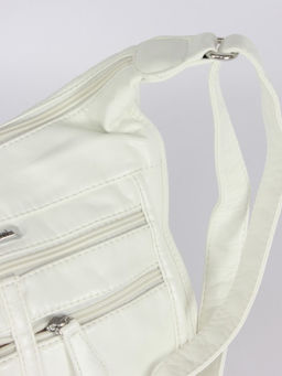 Сумка женская искусственная кожа Guecca-110, 1отд+карм/пер, плечевой ремень, белый SALE 264043 - Adelia фото 8